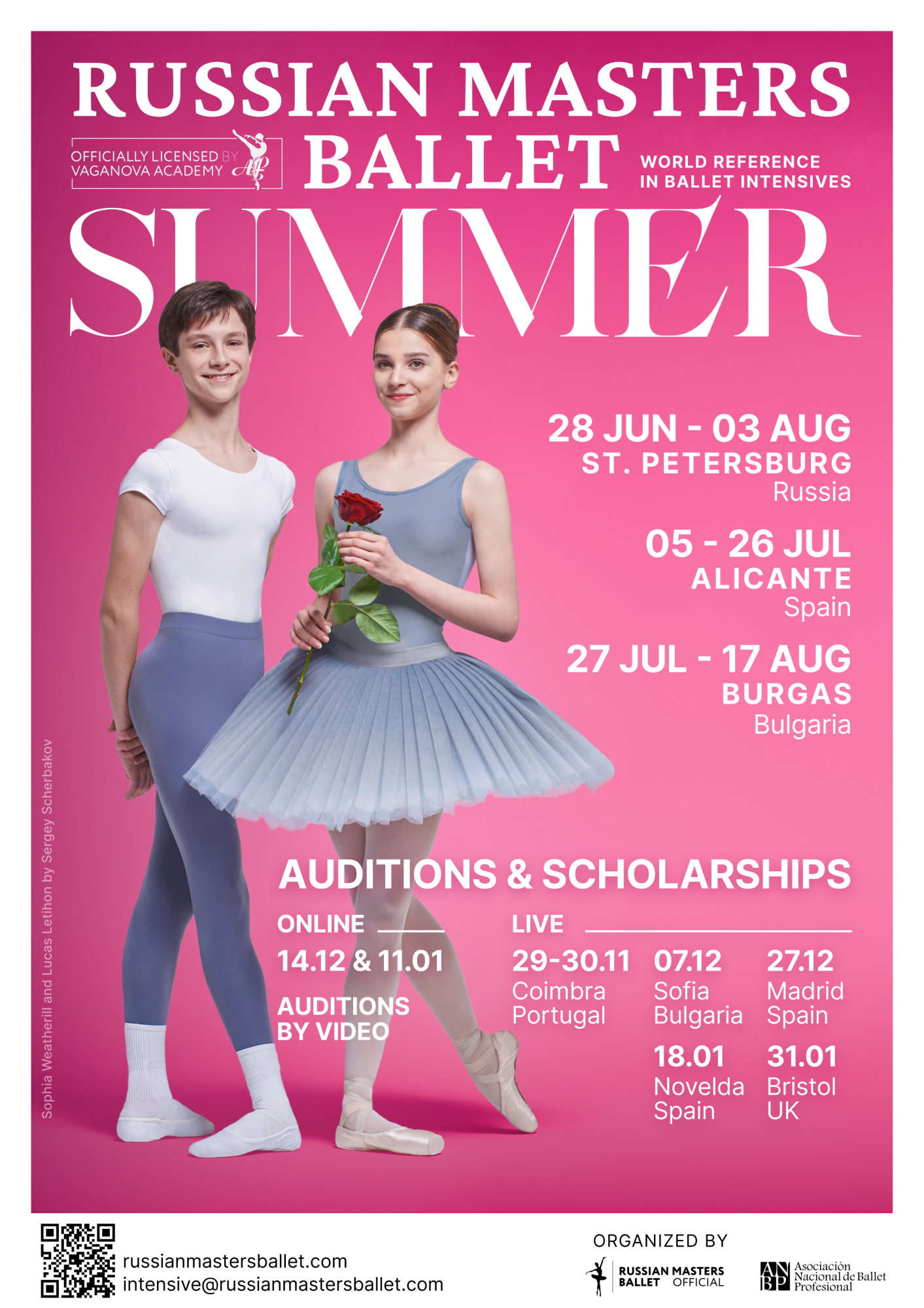 Photo by Sergey Scherbakov; with Sophia Weatherill and Lucas Letihon